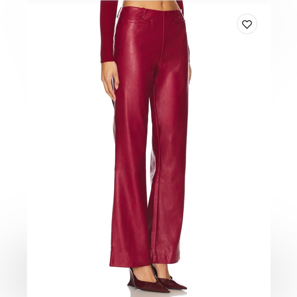 Sovere Vegan leather Burgundy Women's Pants